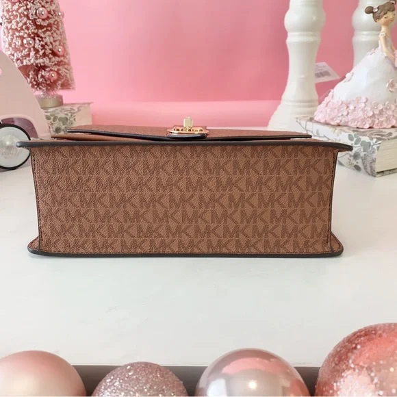 Final Sale!!! 👜 MICHAEL KORS 🌺 Greenwich Medium Logo Satchel - Picture 7 of 14